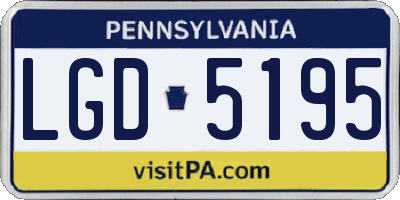 PA license plate LGD5195