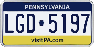 PA license plate LGD5197