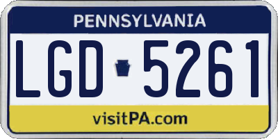 PA license plate LGD5261