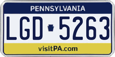 PA license plate LGD5263