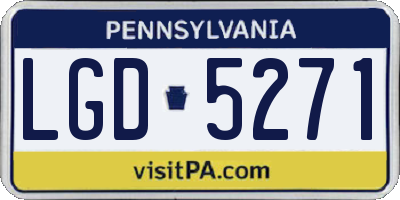 PA license plate LGD5271