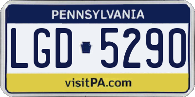 PA license plate LGD5290