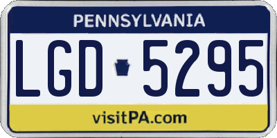 PA license plate LGD5295