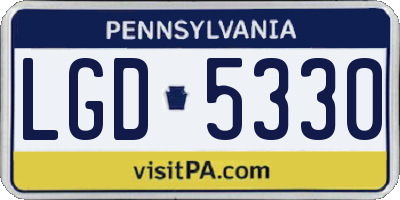 PA license plate LGD5330