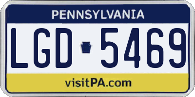 PA license plate LGD5469