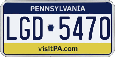 PA license plate LGD5470