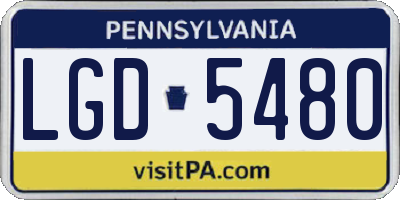 PA license plate LGD5480