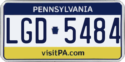 PA license plate LGD5484