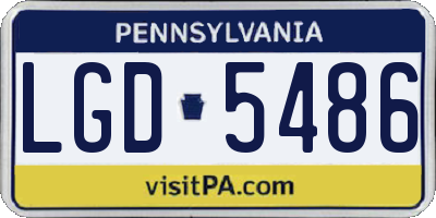 PA license plate LGD5486