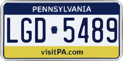 PA license plate LGD5489
