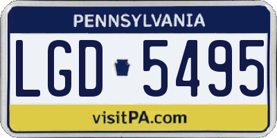 PA license plate LGD5495