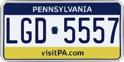 PA license plate LGD5557