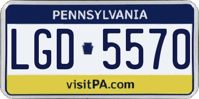 PA license plate LGD5570