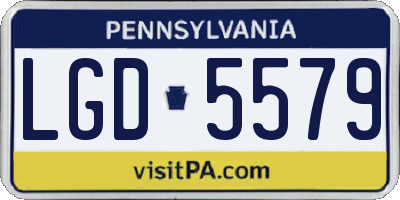 PA license plate LGD5579