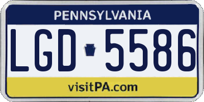 PA license plate LGD5586