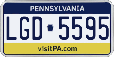 PA license plate LGD5595