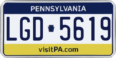 PA license plate LGD5619