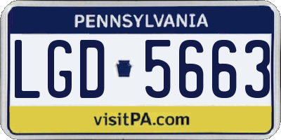 PA license plate LGD5663