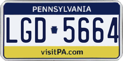 PA license plate LGD5664