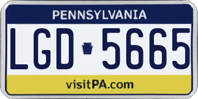 PA license plate LGD5665