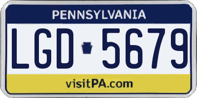 PA license plate LGD5679