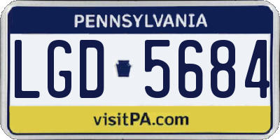 PA license plate LGD5684