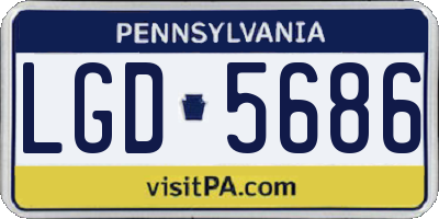 PA license plate LGD5686