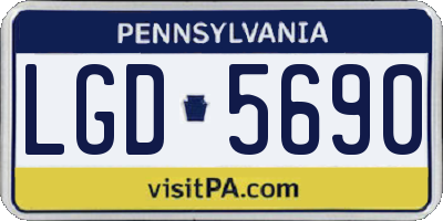 PA license plate LGD5690