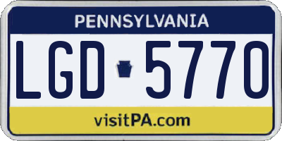PA license plate LGD5770