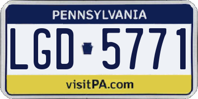 PA license plate LGD5771