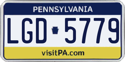 PA license plate LGD5779