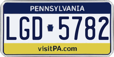 PA license plate LGD5782