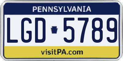 PA license plate LGD5789