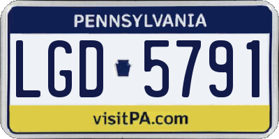 PA license plate LGD5791