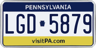 PA license plate LGD5879