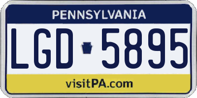 PA license plate LGD5895