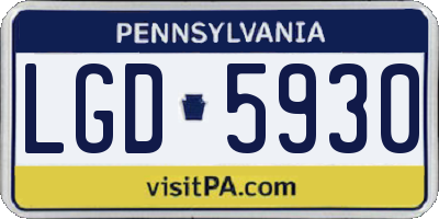 PA license plate LGD5930