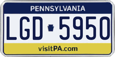 PA license plate LGD5950
