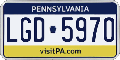 PA license plate LGD5970