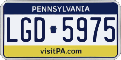 PA license plate LGD5975