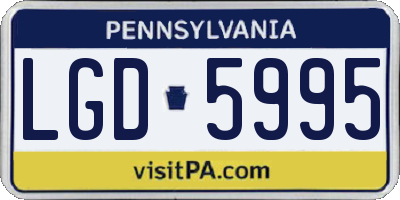 PA license plate LGD5995