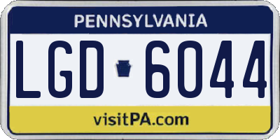 PA license plate LGD6044