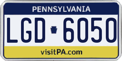 PA license plate LGD6050