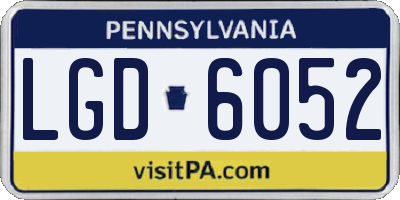 PA license plate LGD6052