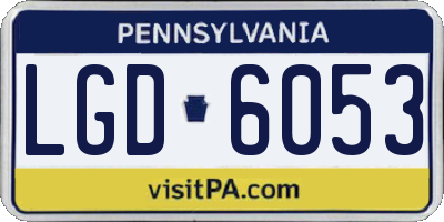 PA license plate LGD6053
