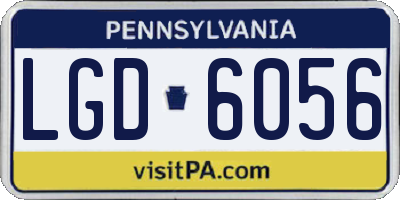 PA license plate LGD6056