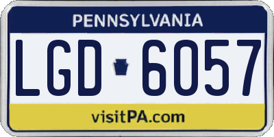PA license plate LGD6057