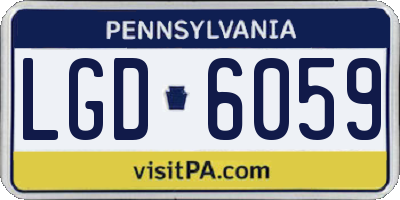 PA license plate LGD6059