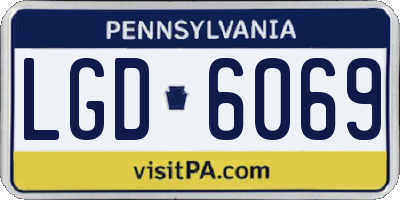 PA license plate LGD6069