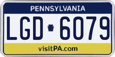 PA license plate LGD6079